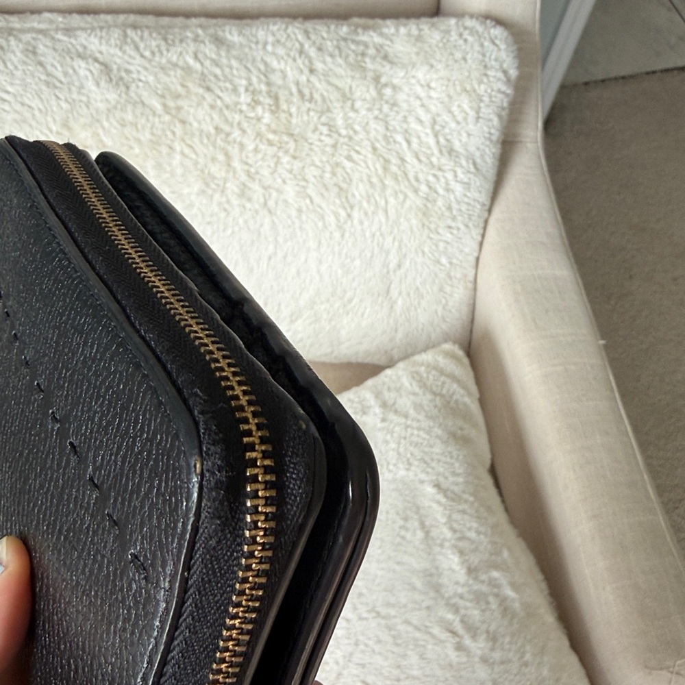 Tory Burch MCGRAW BI-FOLD Medium WALLET Black Pebbled Leather Zip Wallet - Picture 10 of 12